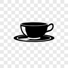 coffee cup icons isolated on transparent background. Modern and editable coffee cup icon. Simple icon vector illustration.