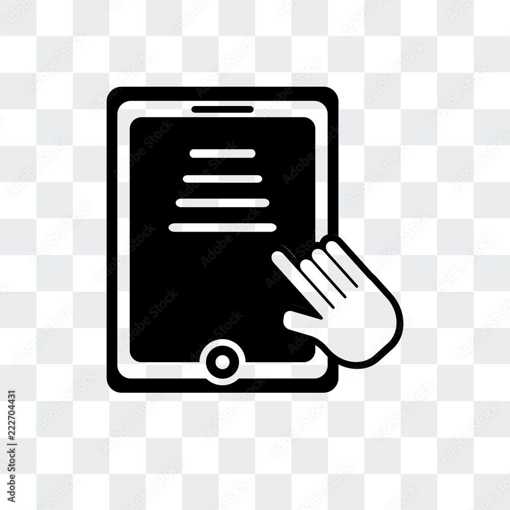Poster tablet icon isolated on transparent background. modern and editable tablet icon. simple icons vector