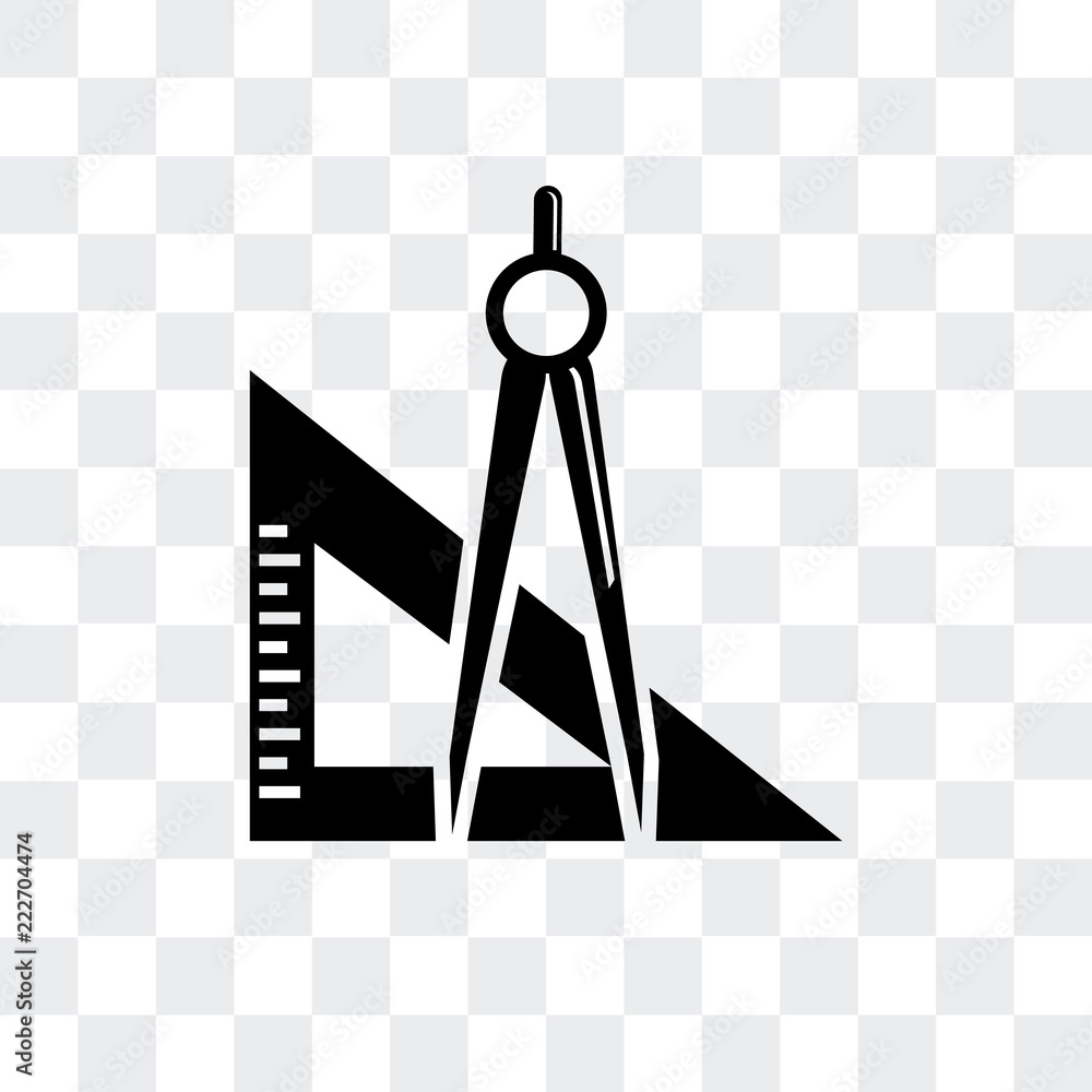 Poster protractor icon isolated on transparent background. modern and editable protractor icon. simple icon