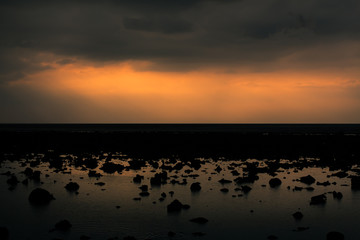 Sunset silhouette from Phuket Thailand