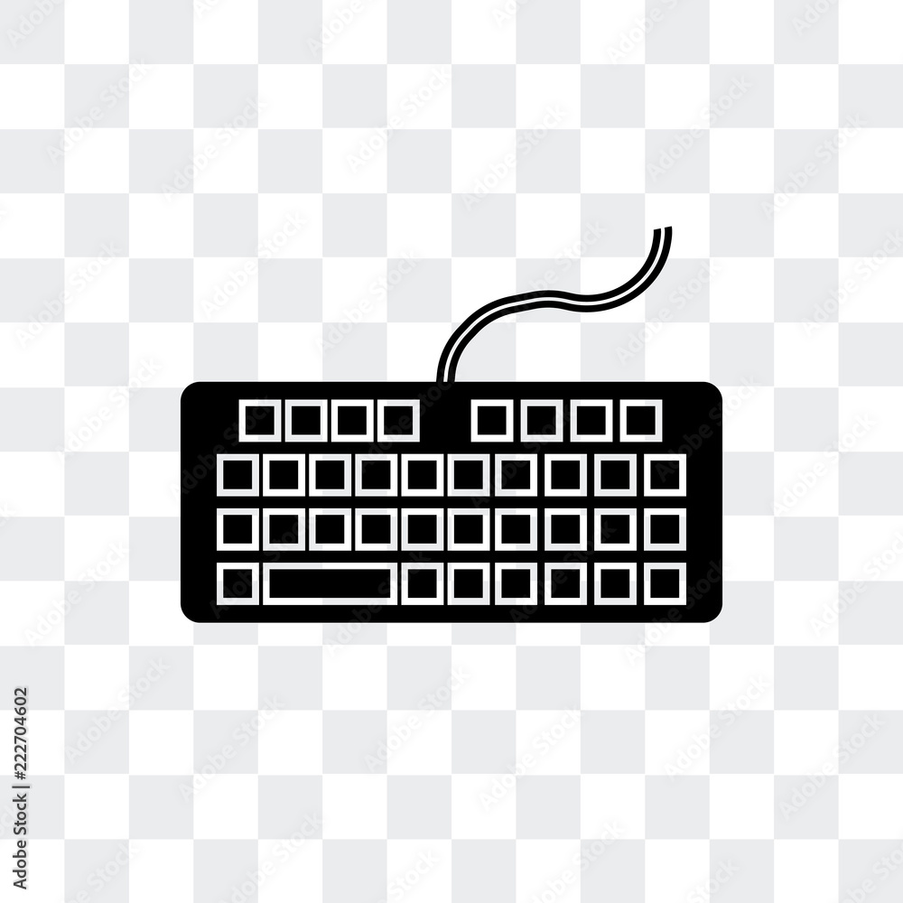 Poster keyboard icon isolated on transparent background. modern and editable keyboard icon. simple icons ve