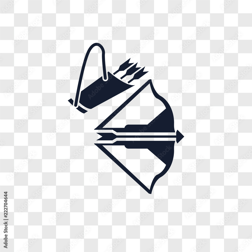 Poster crossbow icons isolated on transparent background. modern and editable crossbow icon. simple icon ve