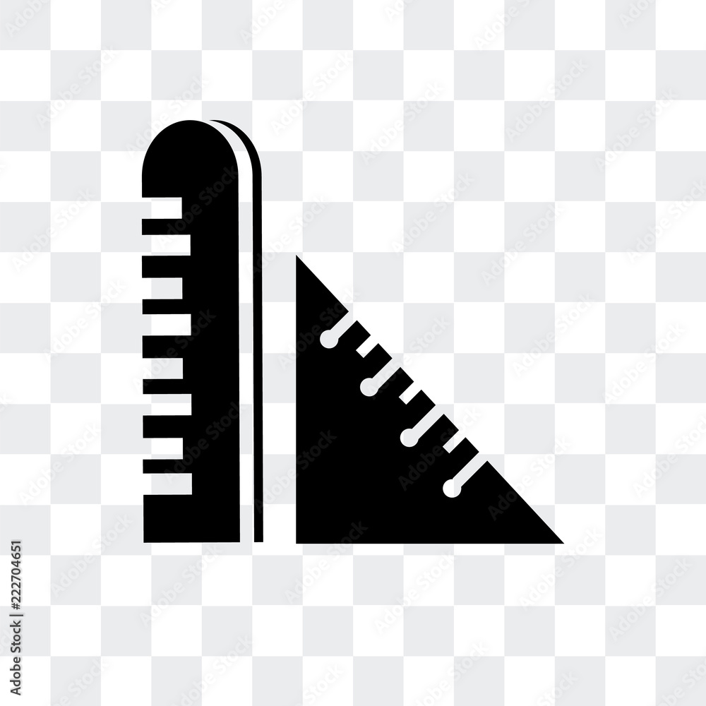 Poster ruler icon isolated on transparent background. modern and editable ruler icon. simple icons vector i