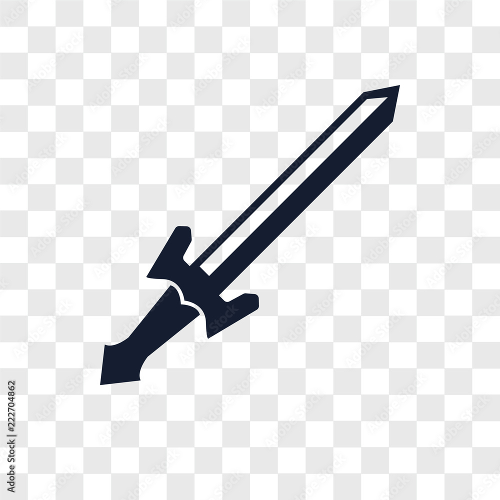 Aufkleber sword icons isolated on transparent background. modern and editable sword icon. simple icon vector i