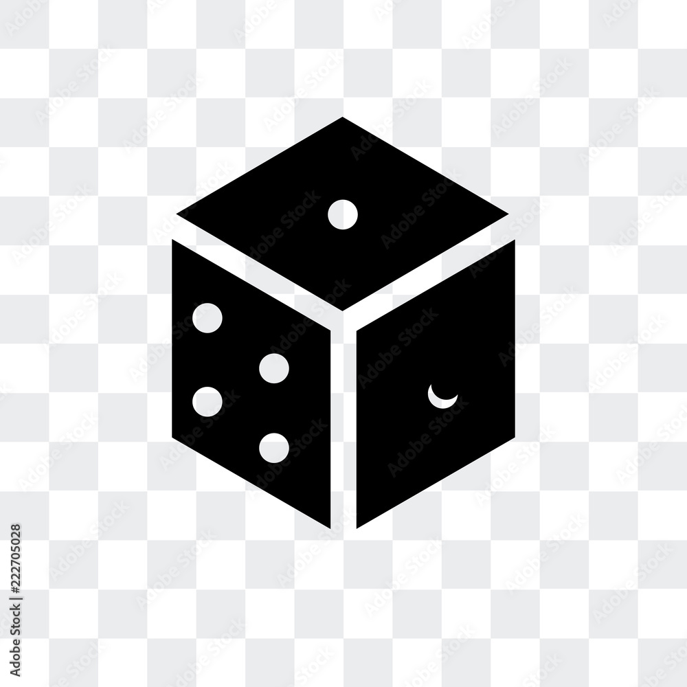 Aufkleber dice icon isolated on transparent background. modern and editable dice icon. simple icons vector ill