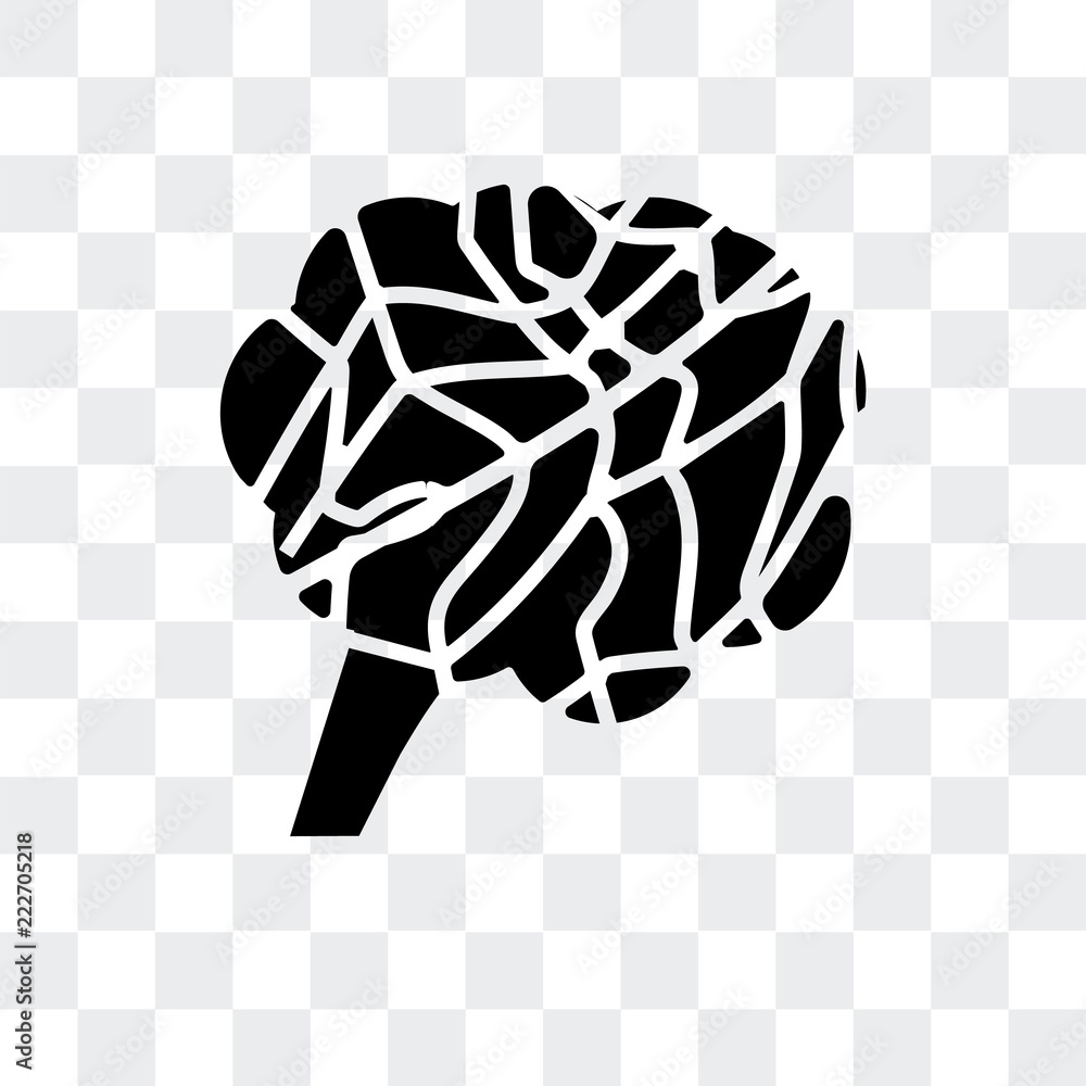 Poster brain icon isolated on transparent background. modern and editable brain icon. simple icons vector i