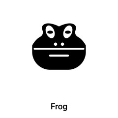 Frog icon vector isolated on white background, logo concept of Frog sign on transparent background, black filled symbol
