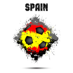 Soccer ball in the color of Spain