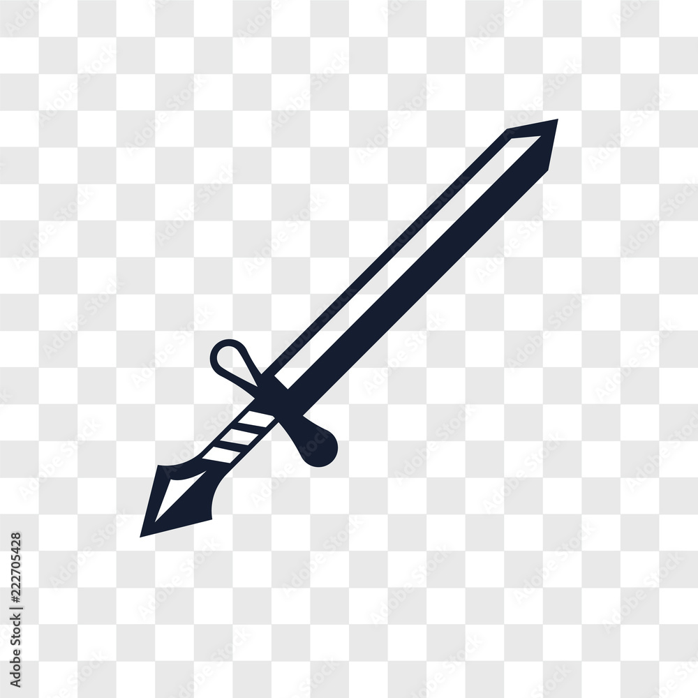 Poster sword icons isolated on transparent background. modern and editable sword icon. simple icon vector i