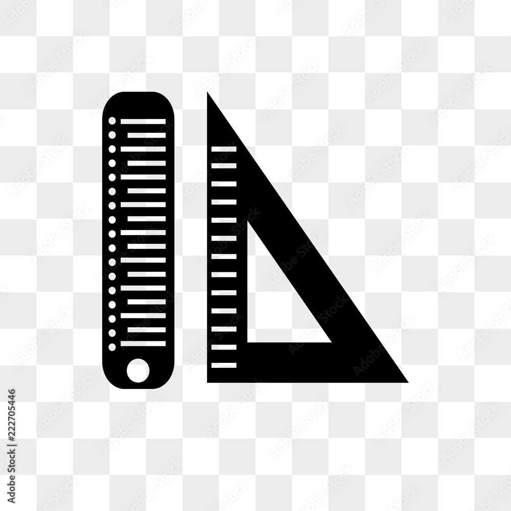 Poster ruler icon isolated on transparent background. modern and editable ruler icon. simple icons vector i