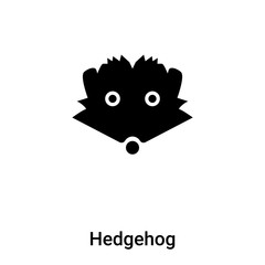 Hedgehog icon vector isolated on white background, logo concept of Hedgehog sign on transparent background, black filled symbol