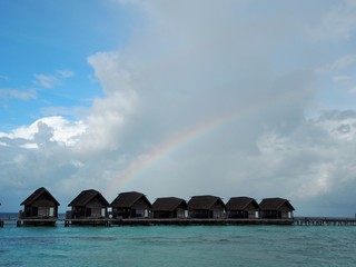 rainbow in Maldives
