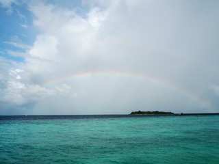 rainbow in Maldives