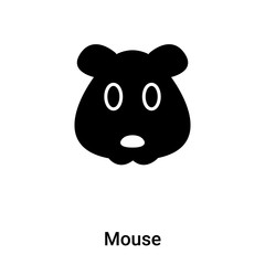Mouse icon vector isolated on white background, logo concept of Mouse sign on transparent background, black filled symbol