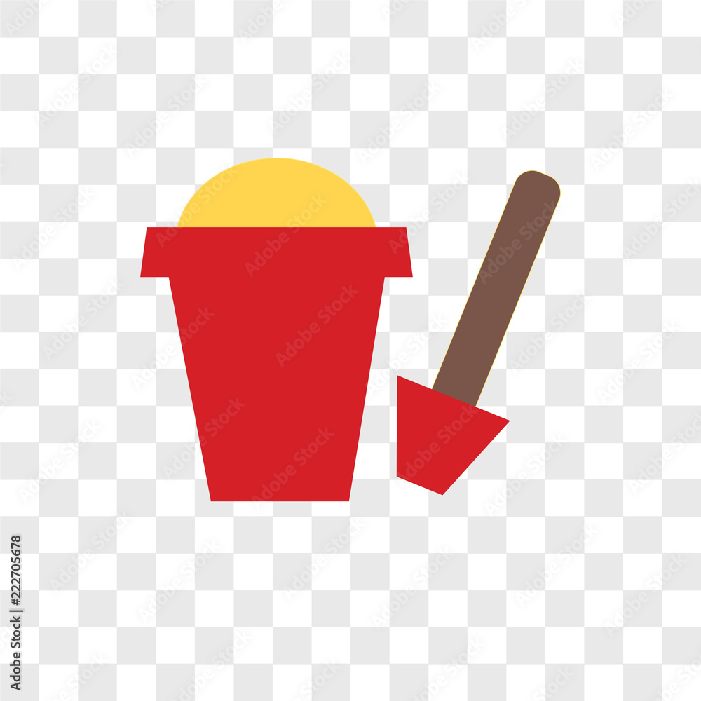 Poster sand bucket icons isolated on transparent background. modern and editable sand bucket icon. simple i