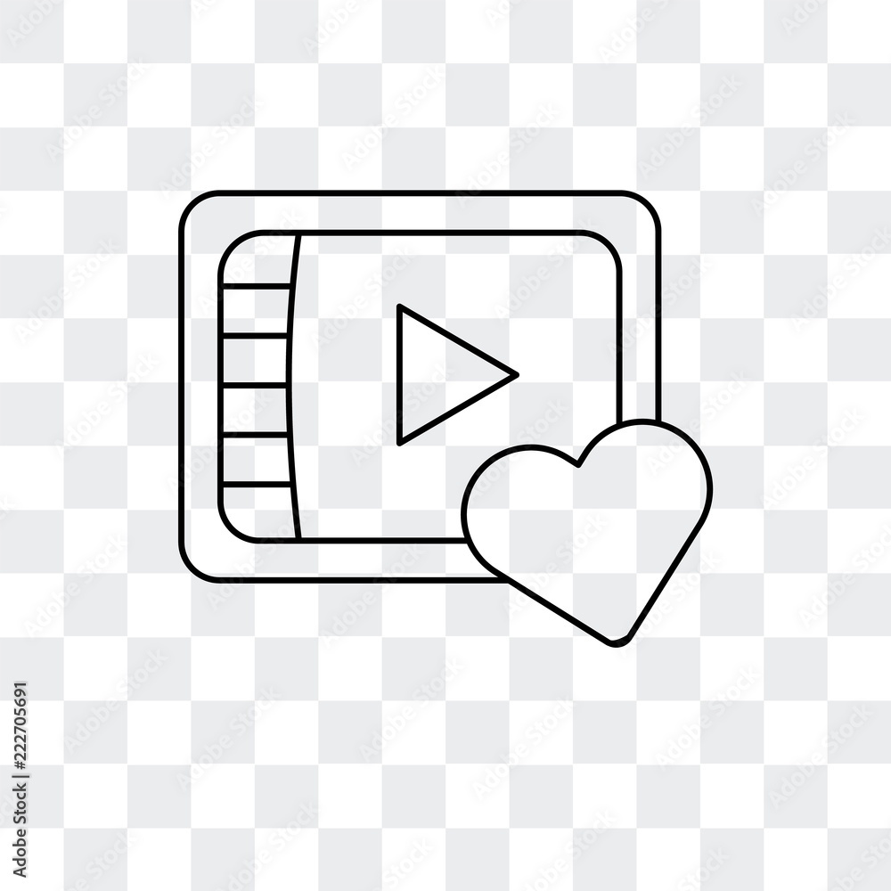 Poster video player icon isolated on transparent background. modern and editable video player icon. simple 