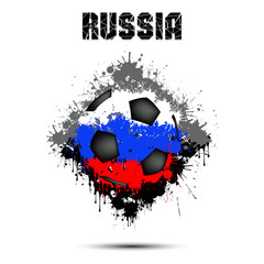 Soccer ball in the color of Russia