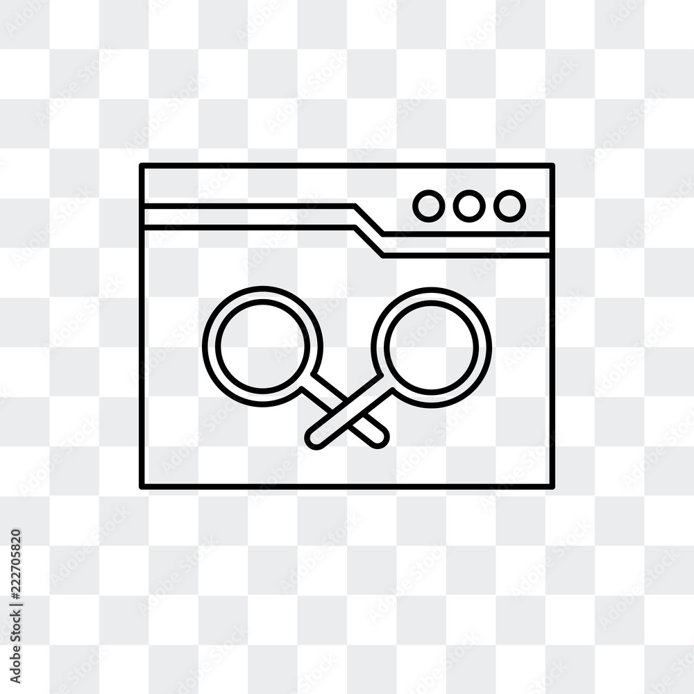 Poster browser icon isolated on transparent background. modern and editable browser icon. simple icons vect