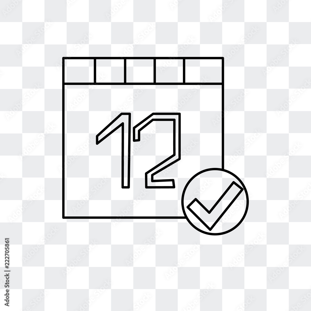 Poster calendar icon isolated on transparent background. modern and editable calendar icon. simple icons ve