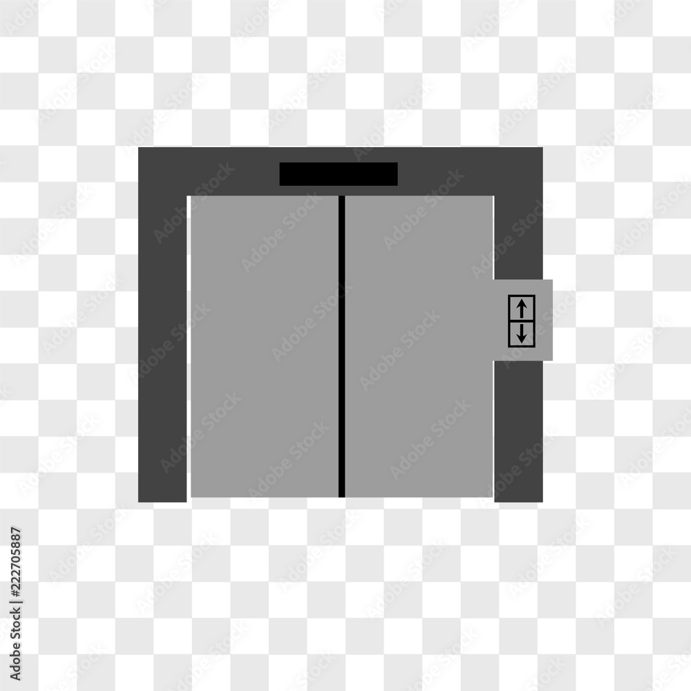 Poster elevator icons isolated on transparent background. modern and editable elevator icon. simple icon ve