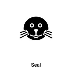Seal icon vector isolated on white background, logo concept of Seal sign on transparent background, black filled symbol