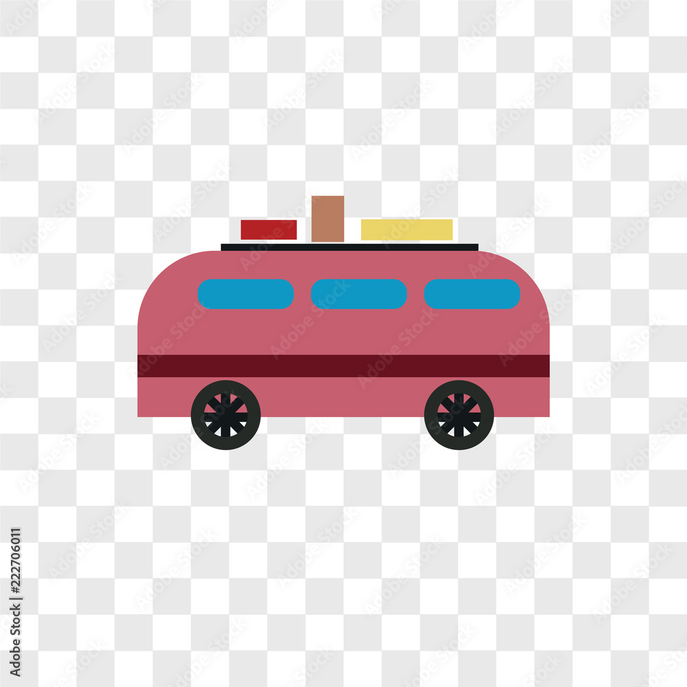 Poster minivan icons isolated on transparent background. modern and editable minivan icon. simple icon vect