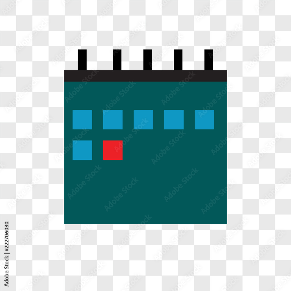 Poster calendar icons isolated on transparent background. modern and editable calendar icon. simple icon ve