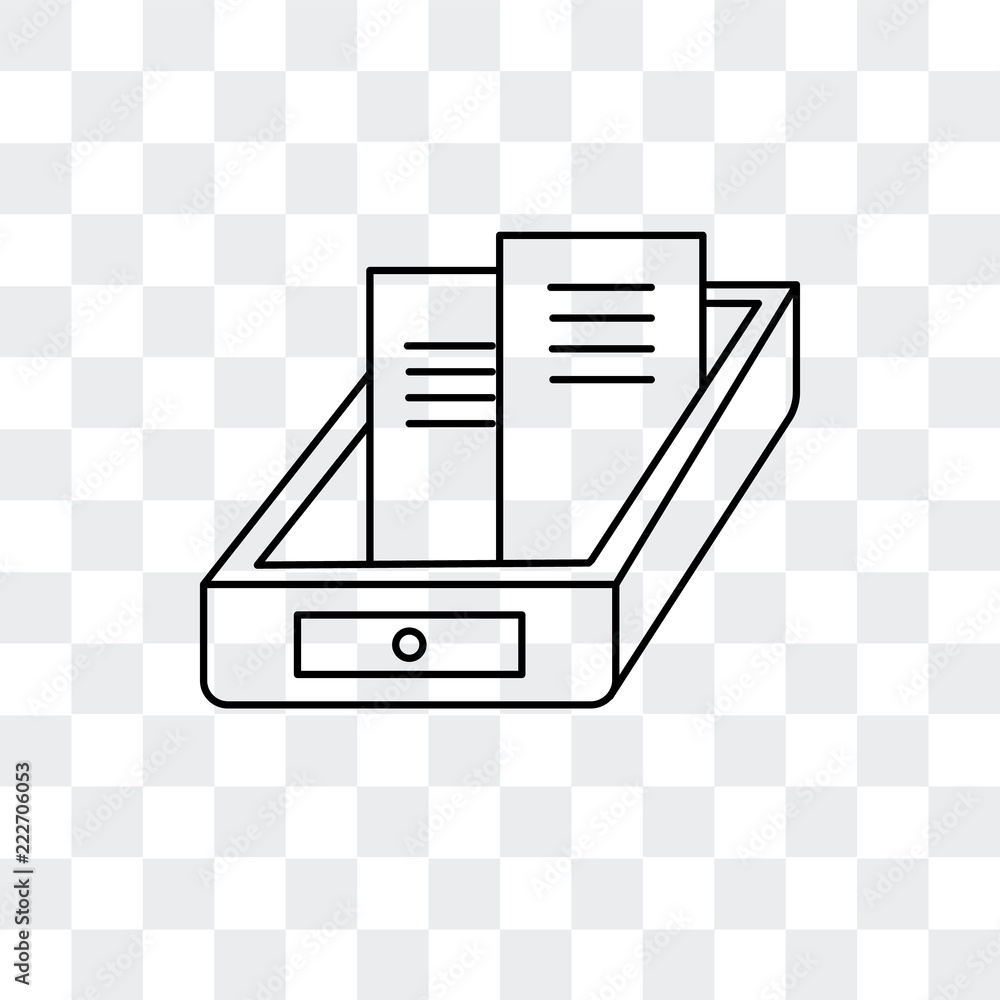 Poster archive icon isolated on transparent background. modern and editable archive icon. simple icons vect