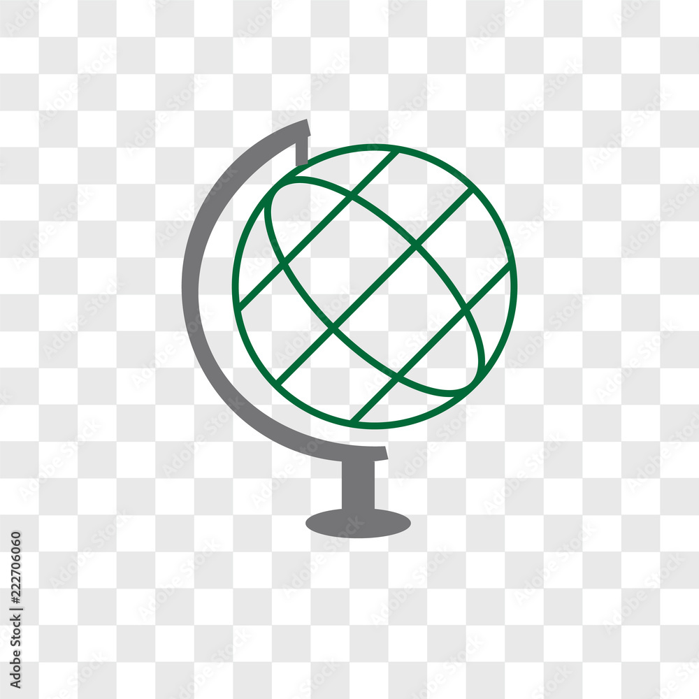 Poster globe icons isolated on transparent background. modern and editable globe icon. simple icon vector i