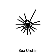 Obraz premium Sea Urchin icon vector isolated on white background, logo concept of Sea Urchin sign on transparent background, black filled symbol