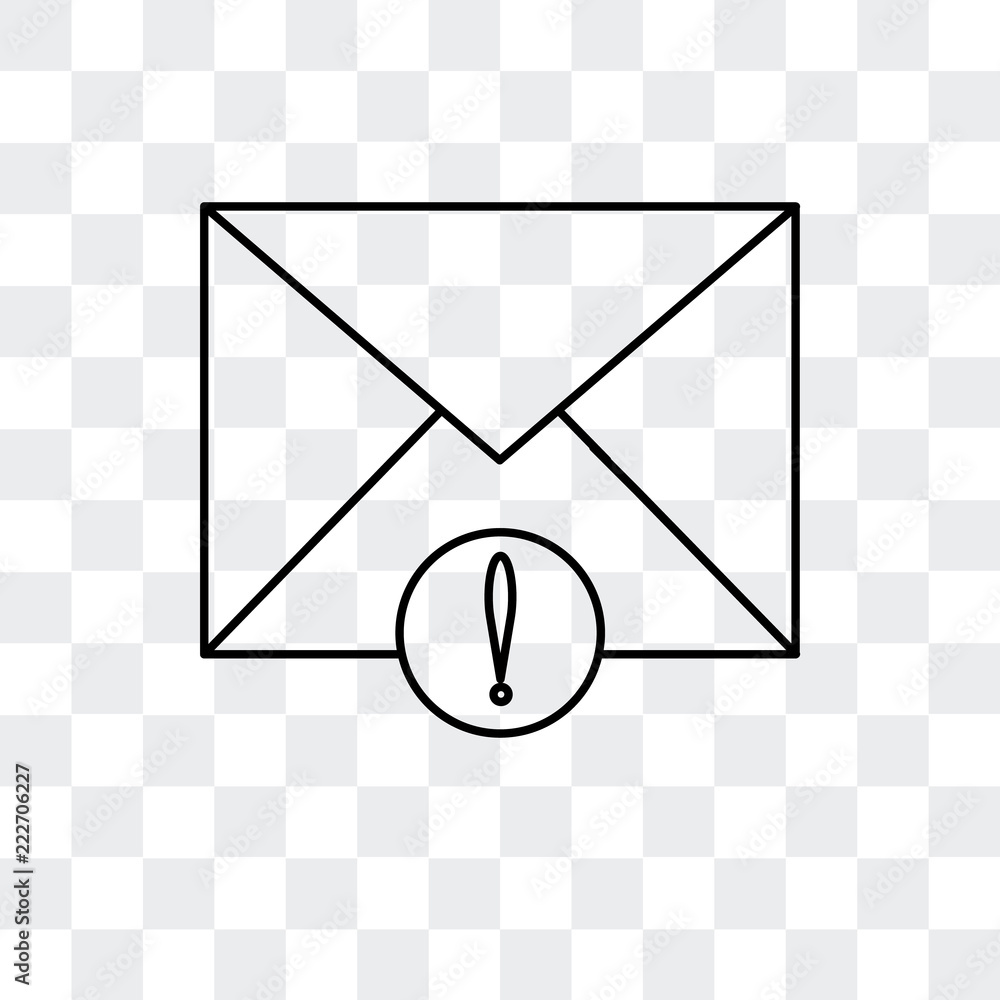 Poster mail icon isolated on transparent background. modern and editable mail icon. simple icons vector ill