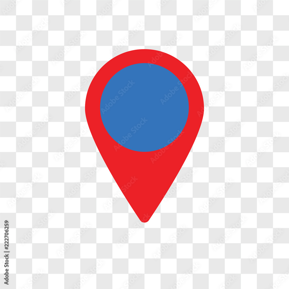 Poster location icons isolated on transparent background. modern and editable location icon. simple icon ve