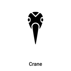 Crane icon vector isolated on white background, logo concept of Crane sign on transparent background, black filled symbol