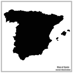 Spain map. Vector illustration.