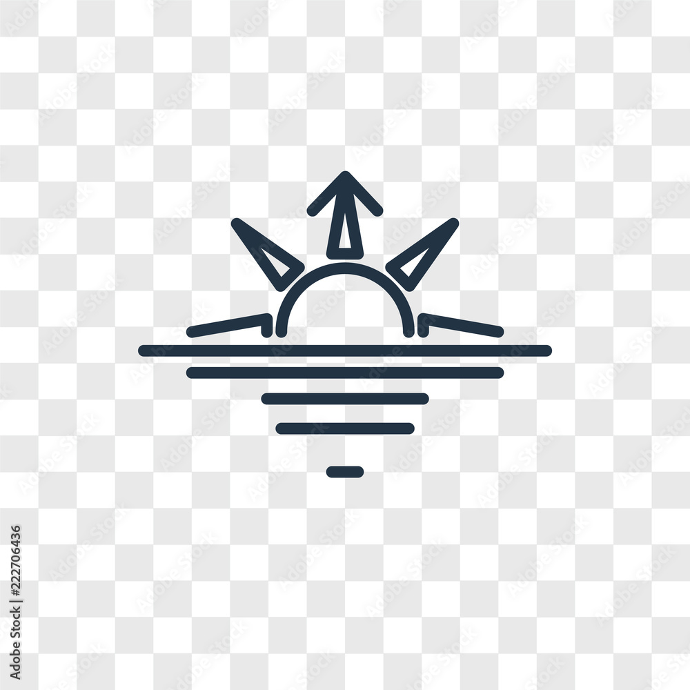 Poster dawn icons isolated on transparent background. modern and editable dawn icon. simple icon vector ill