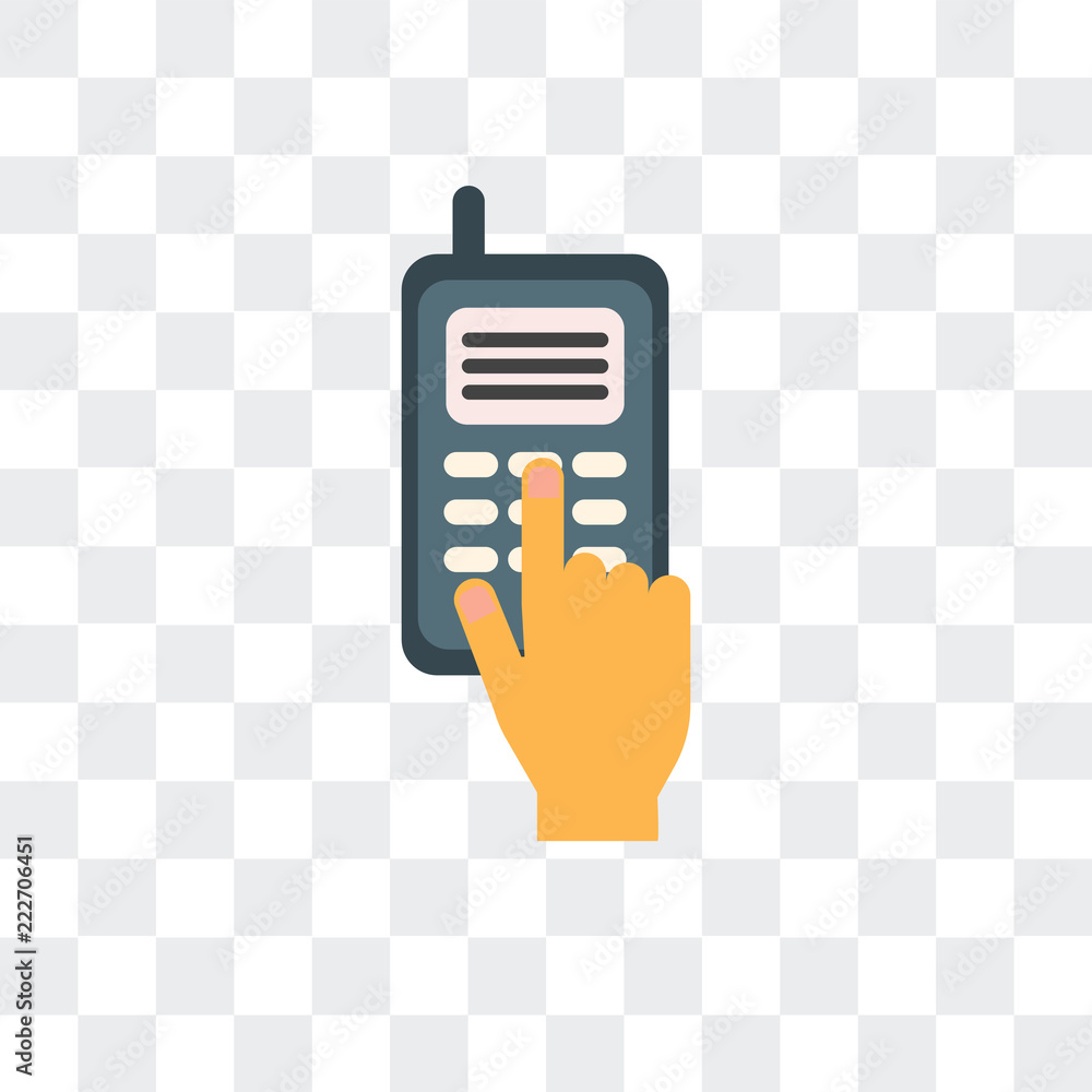 Poster phone receiver icon isolated on transparent background. modern and editable phone receiver icon. sim