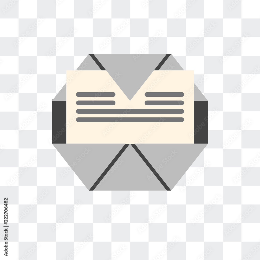 Poster mailing icon isolated on transparent background. modern and editable mailing icon. simple icons vect