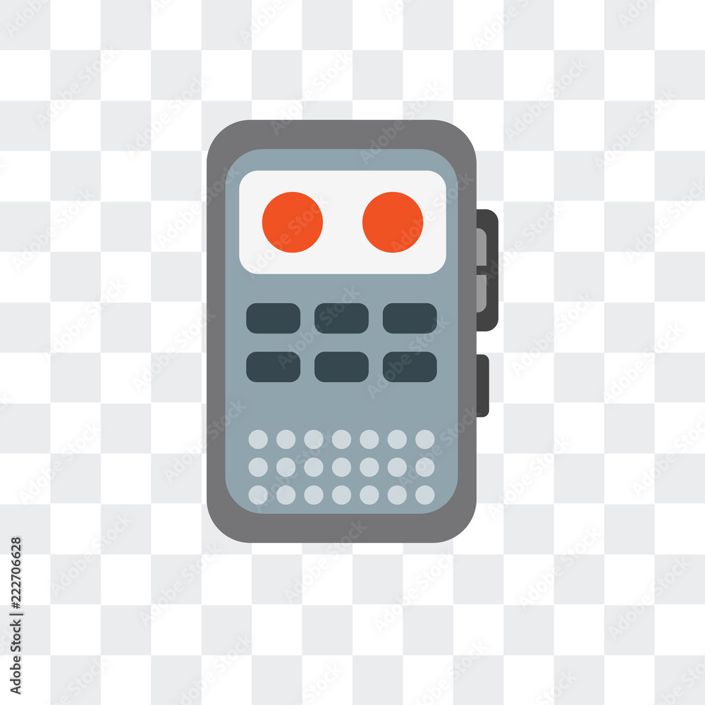 Poster recorder icon isolated on transparent background. modern and editable recorder icon. simple icons ve