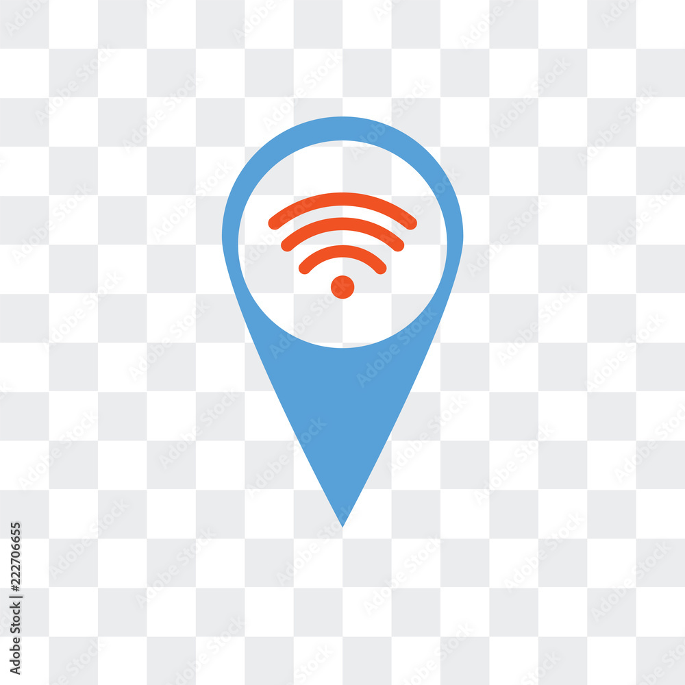Poster wifi icon isolated on transparent background. modern and editable wifi icon. simple icons vector ill