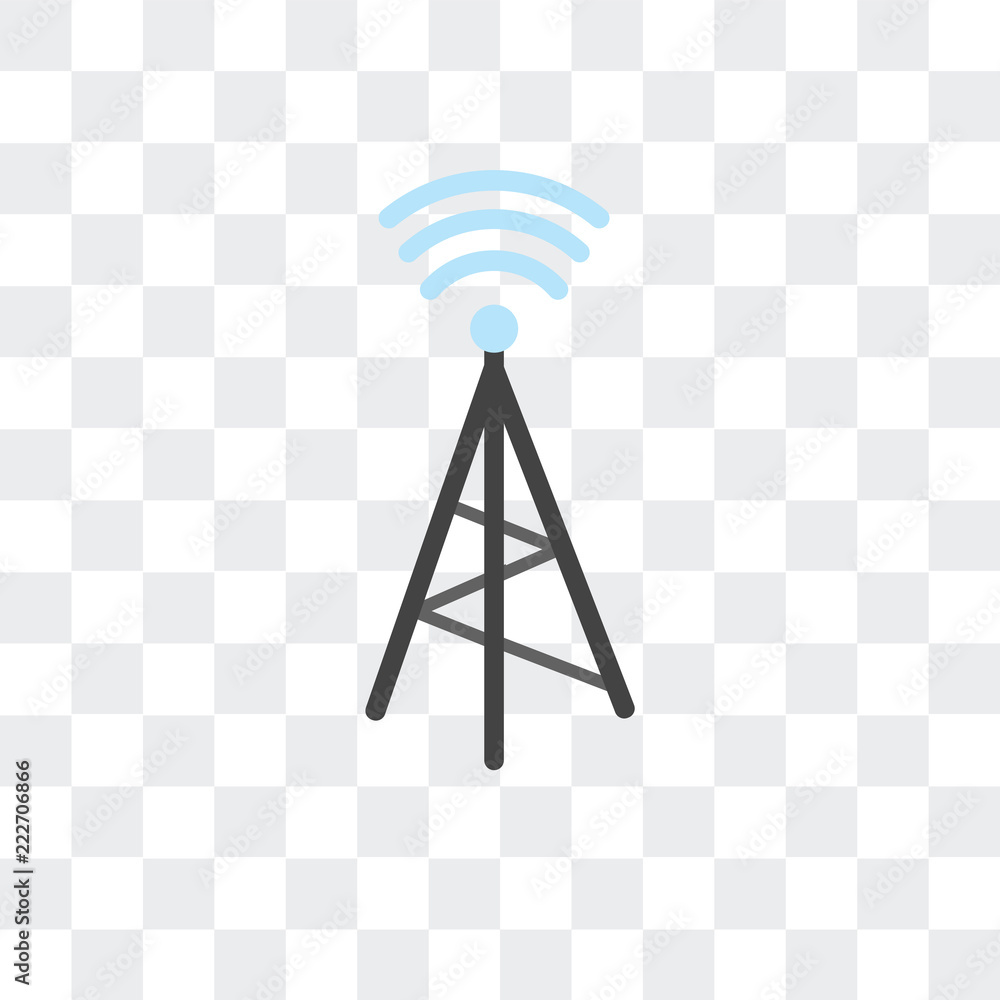 Poster wireless connectivity icon isolated on transparent background. modern and editable wireless connecti