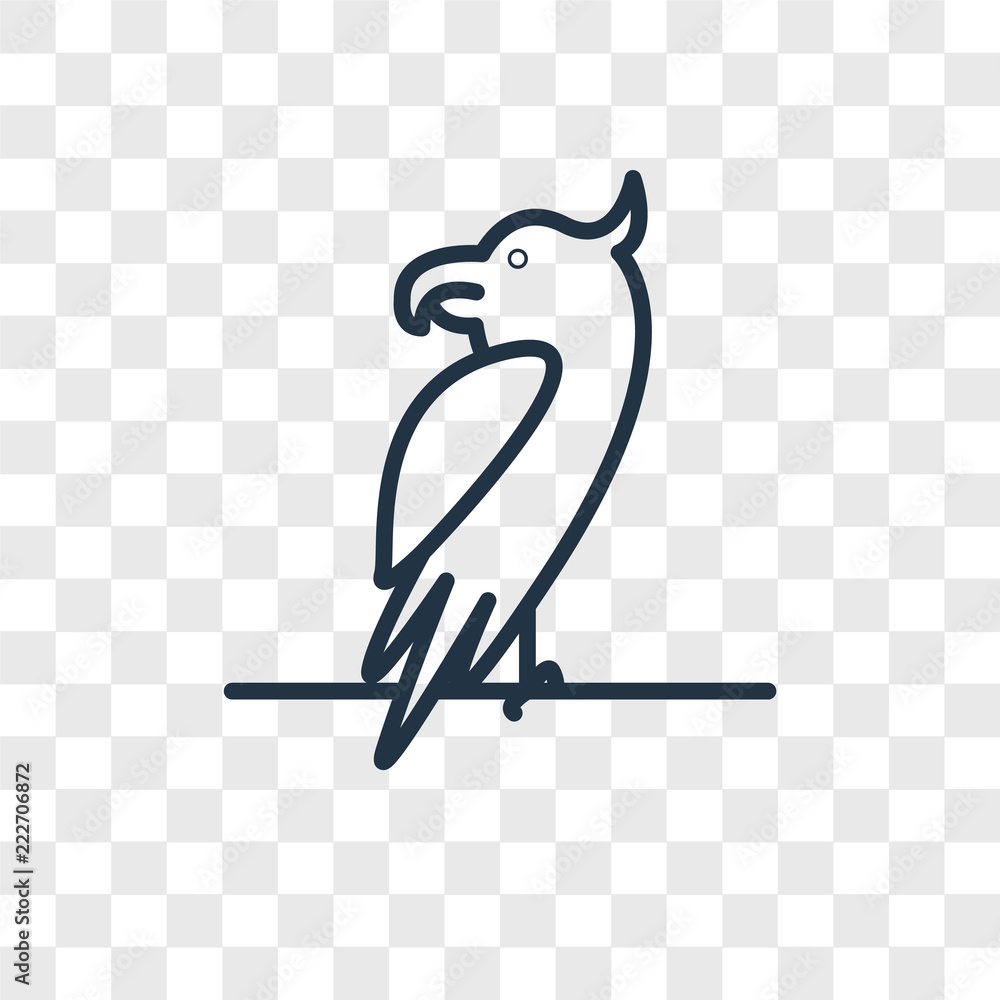 Poster parrot icons isolated on transparent background. modern and editable parrot icon. simple icon vector
