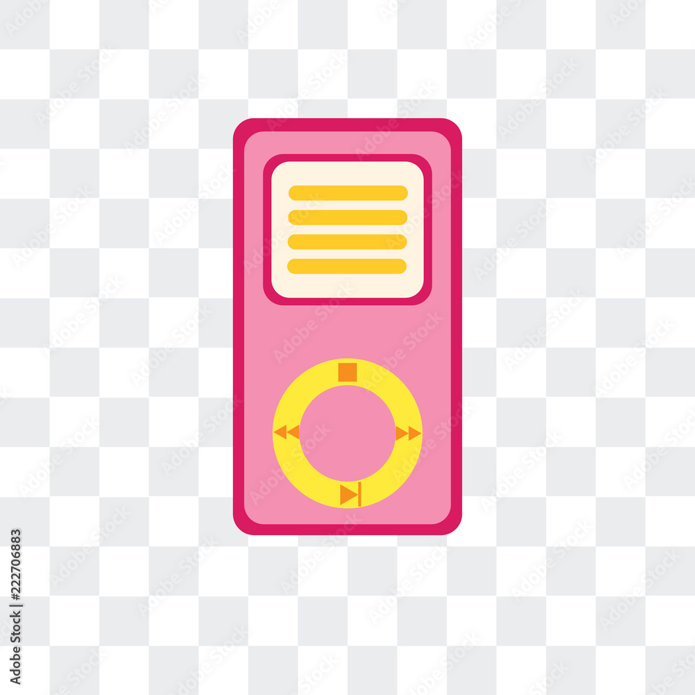 Poster music player icon isolated on transparent background. modern and editable music player icon. simple 