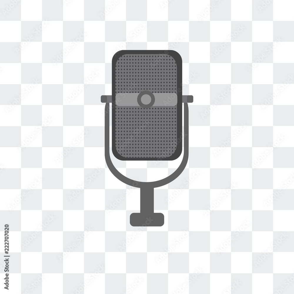 Poster voice recorder icon isolated on transparent background. modern and editable voice recorder icon. sim