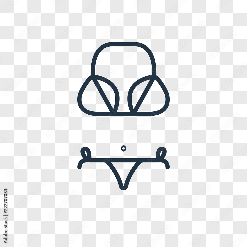 Poster bikini icons isolated on transparent background. modern and editable bikini icon. simple icon vector