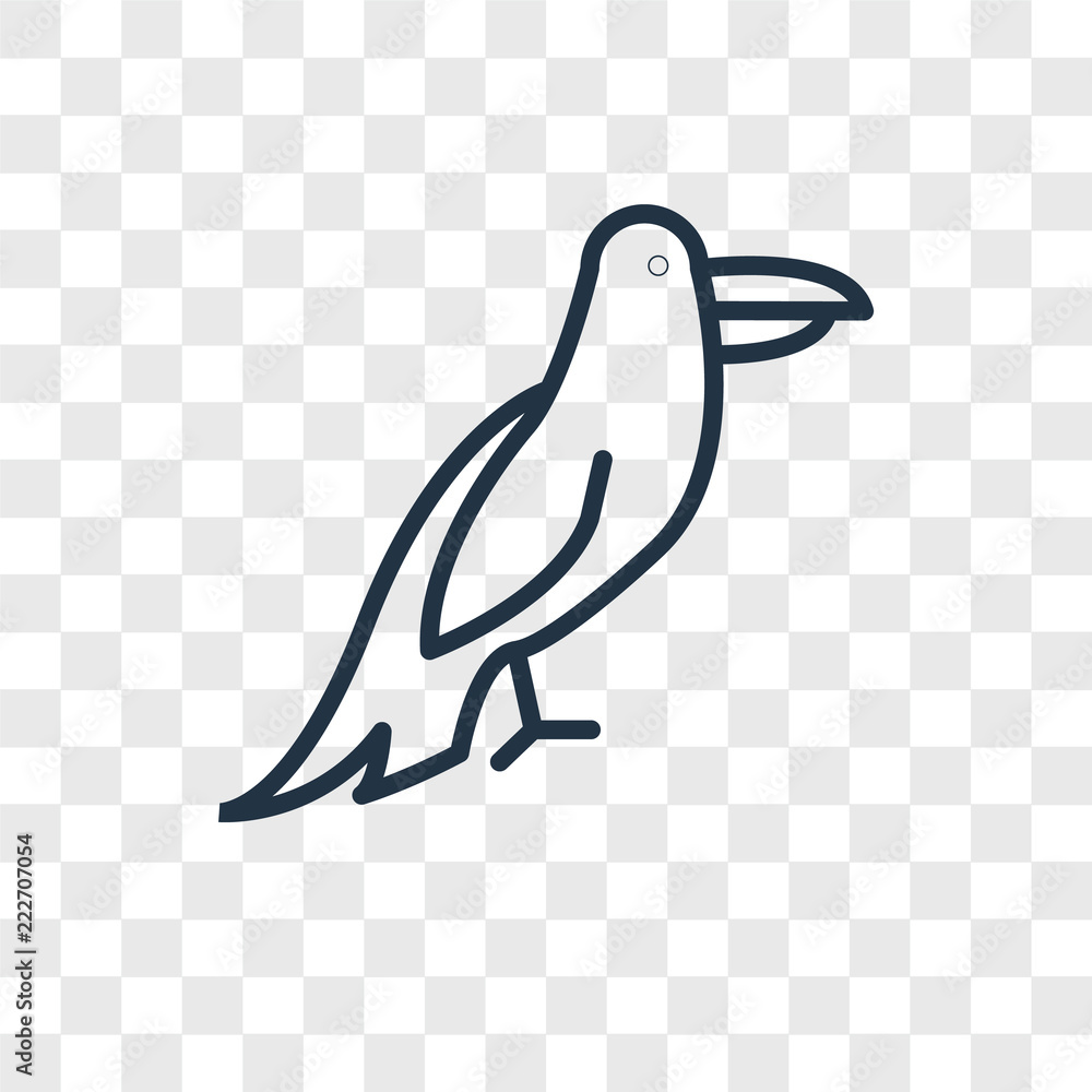 Poster parrot icons isolated on transparent background. modern and editable parrot icon. simple icon vector