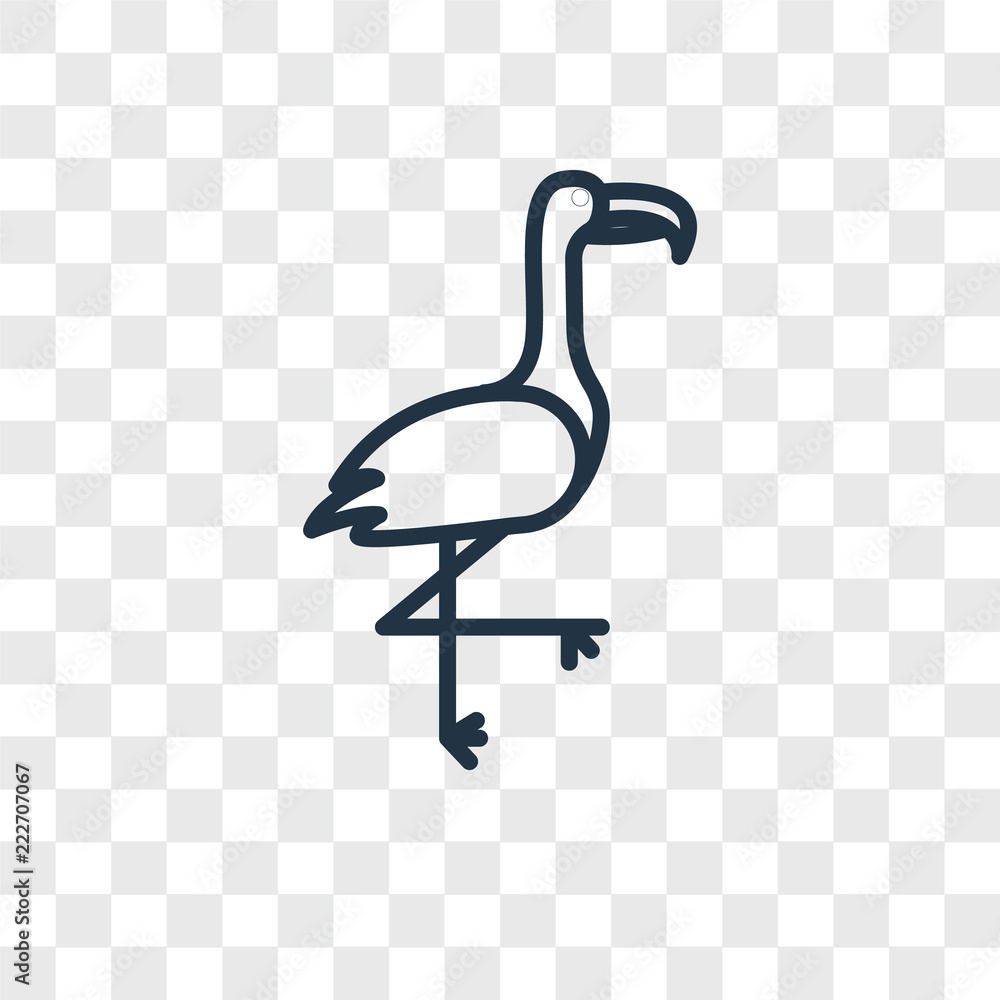 Poster flamingo icons isolated on transparent background. modern and editable flamingo icon. simple icon ve