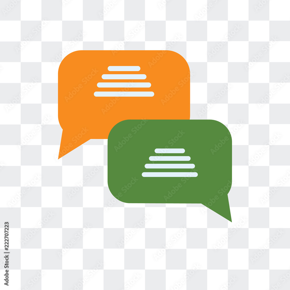 Poster chatting icon isolated on transparent background. modern and editable chatting icon. simple icons ve