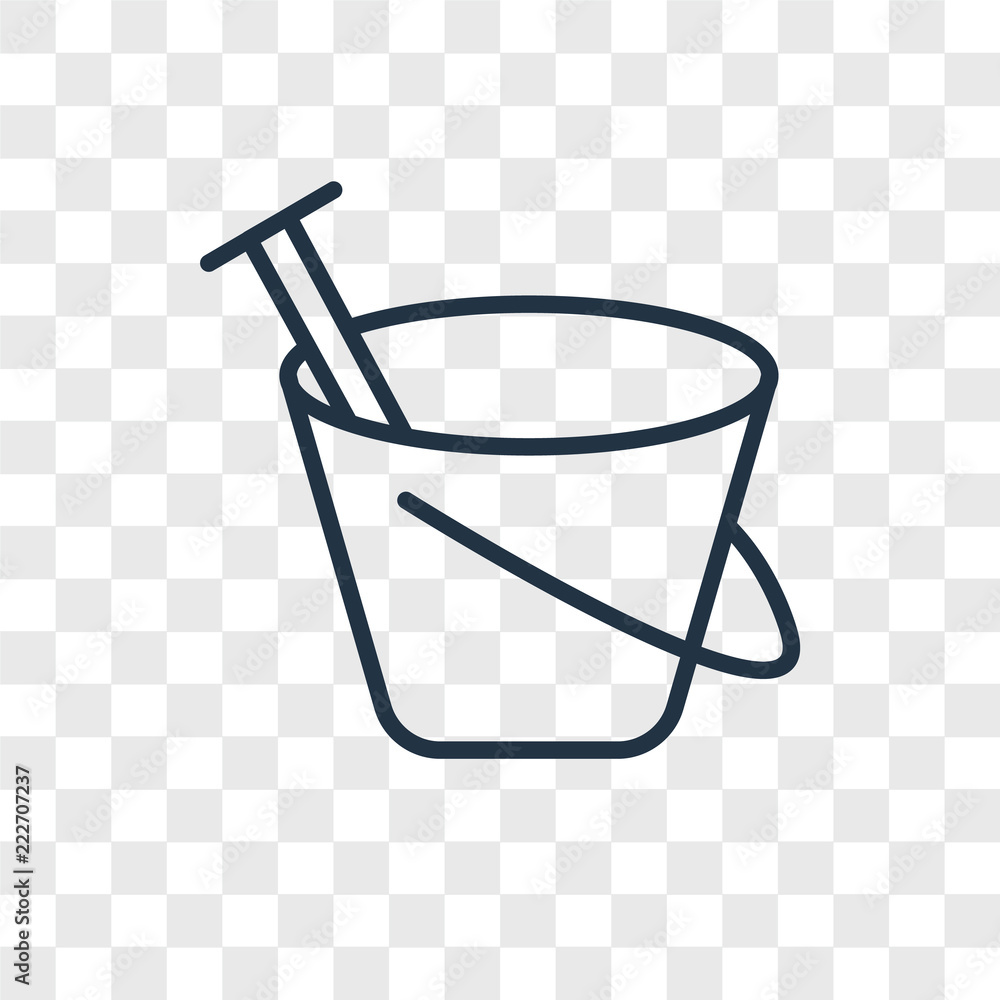 Poster sand bucket icons isolated on transparent background. modern and editable sand bucket icon. simple i