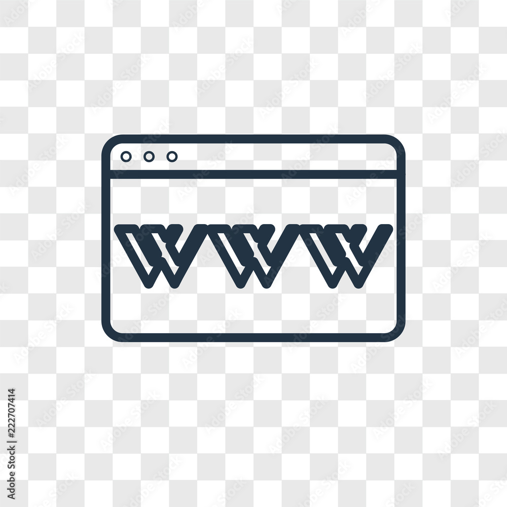 Poster browser icons isolated on transparent background. modern and editable browser icon. simple icon vect