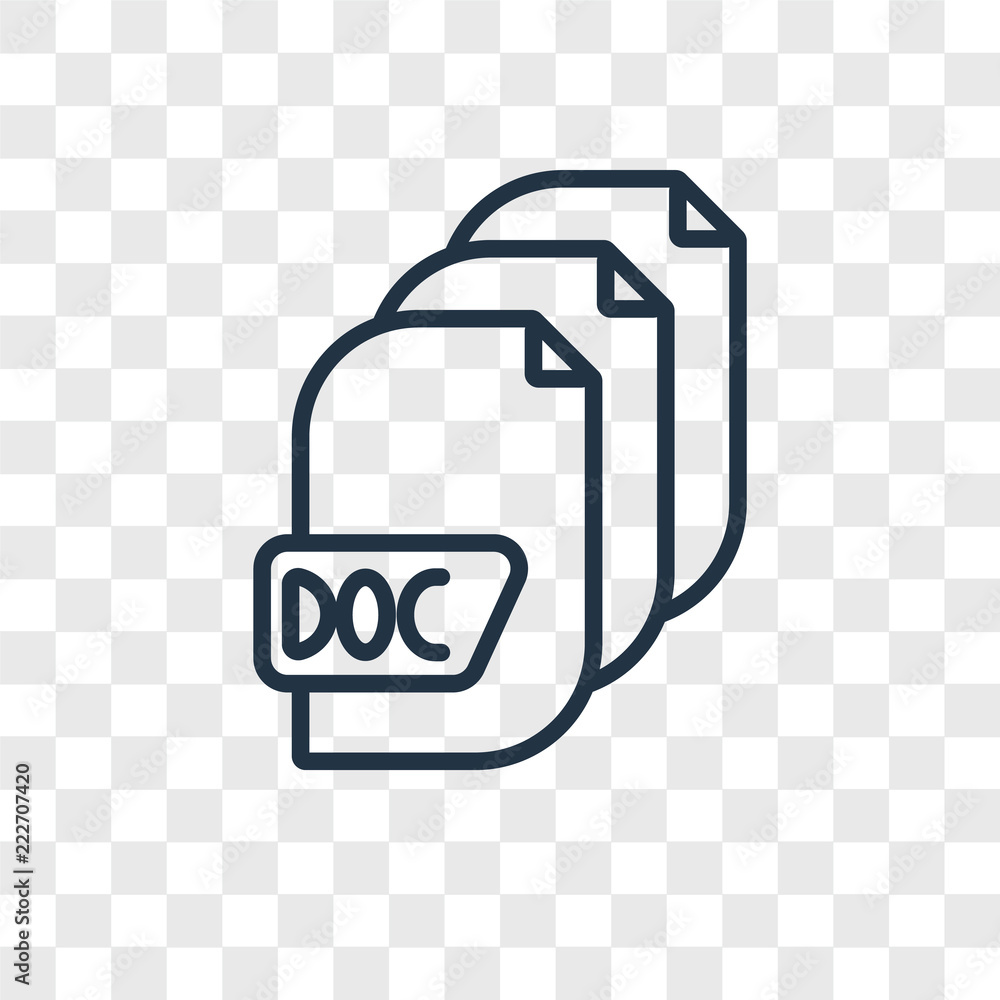 Poster document icons isolated on transparent background. modern and editable document icon. simple icon ve